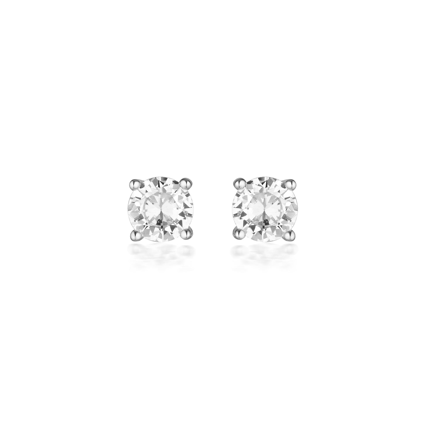GEORGINI GOLD MOISSANITE STUDS 1TCW IN 9CT WHITE GOLD