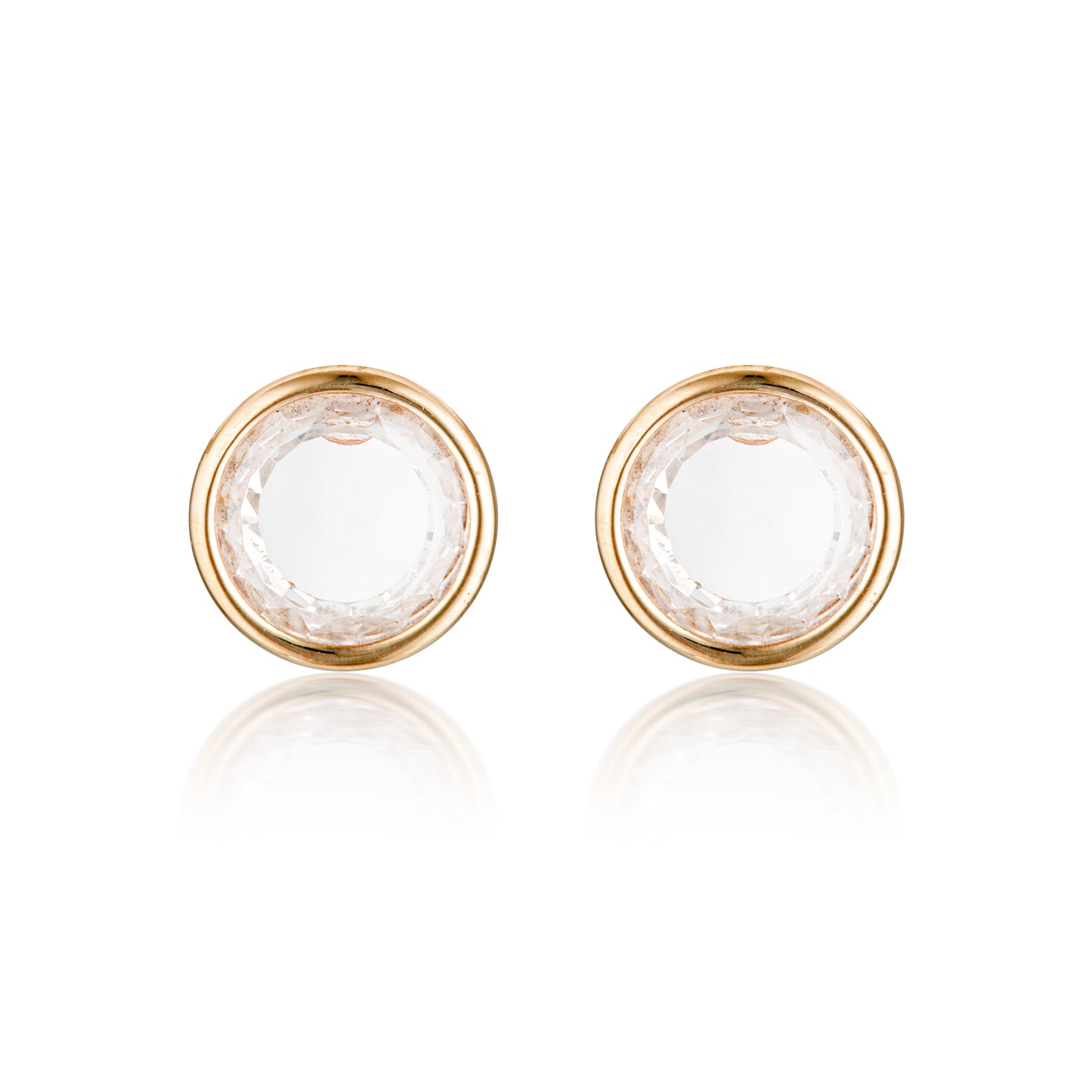 NOEL NIGHTS SLICED STONE EARRINGS ROSE GOLD