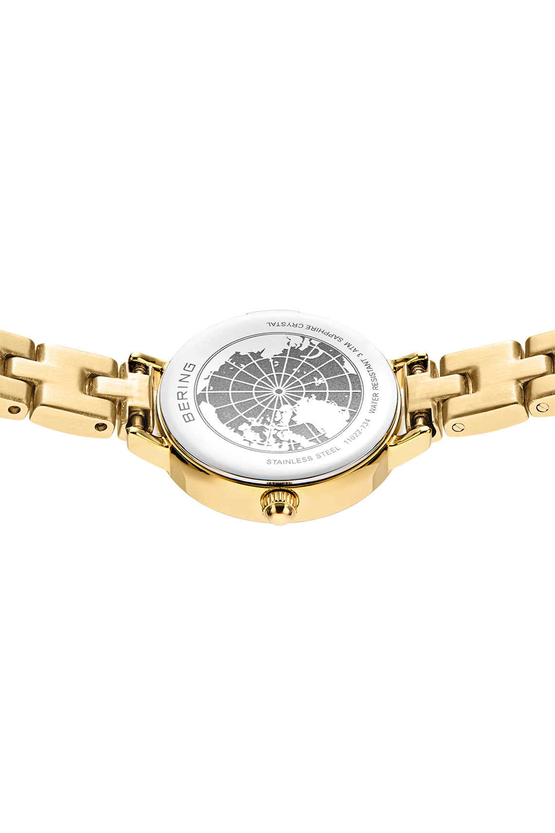 Bering Classic Ladies 26mm White Dial Gold Strap Watch
