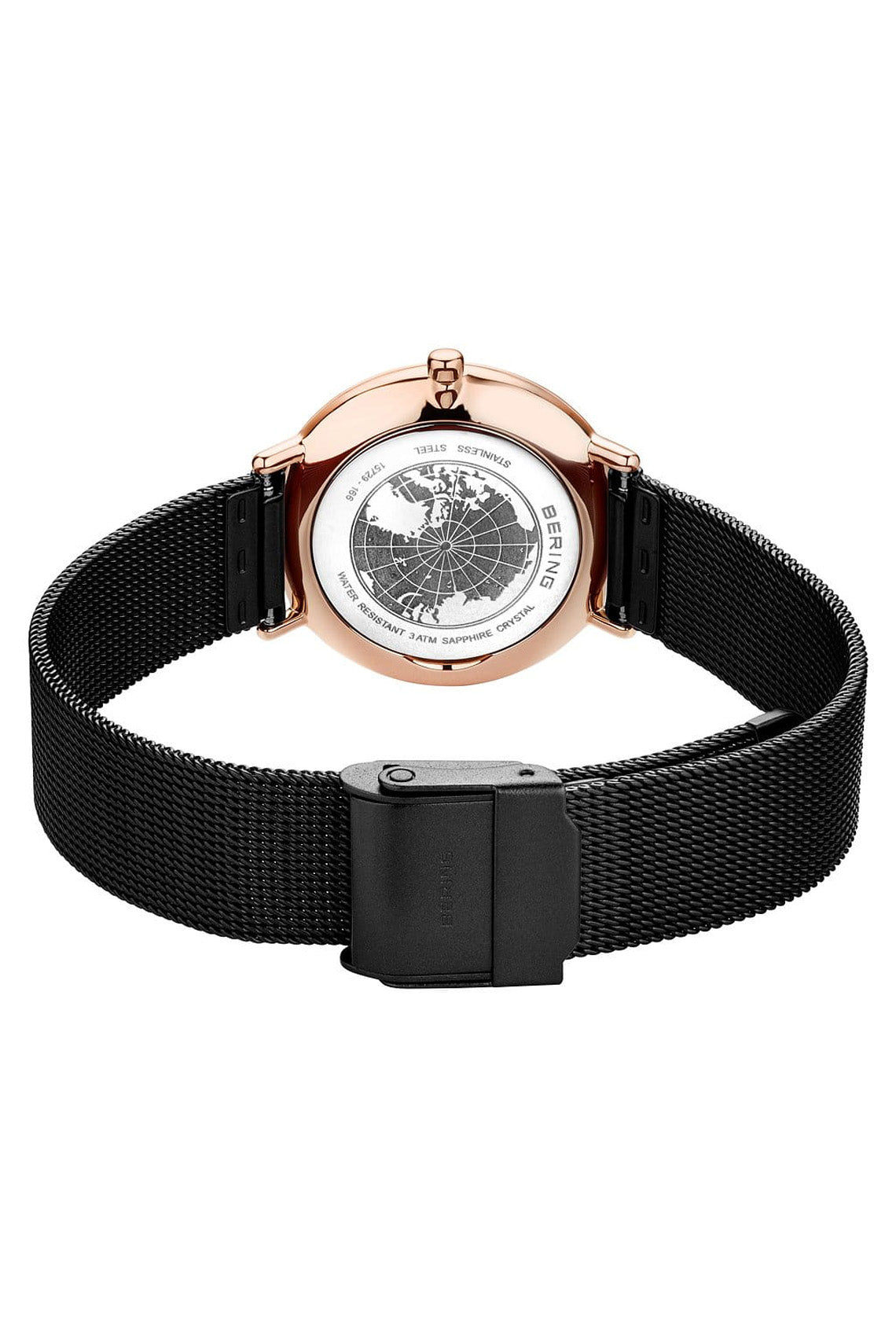 Bering Classic 27mm Ultra Slim Black Milanese Strap Watch