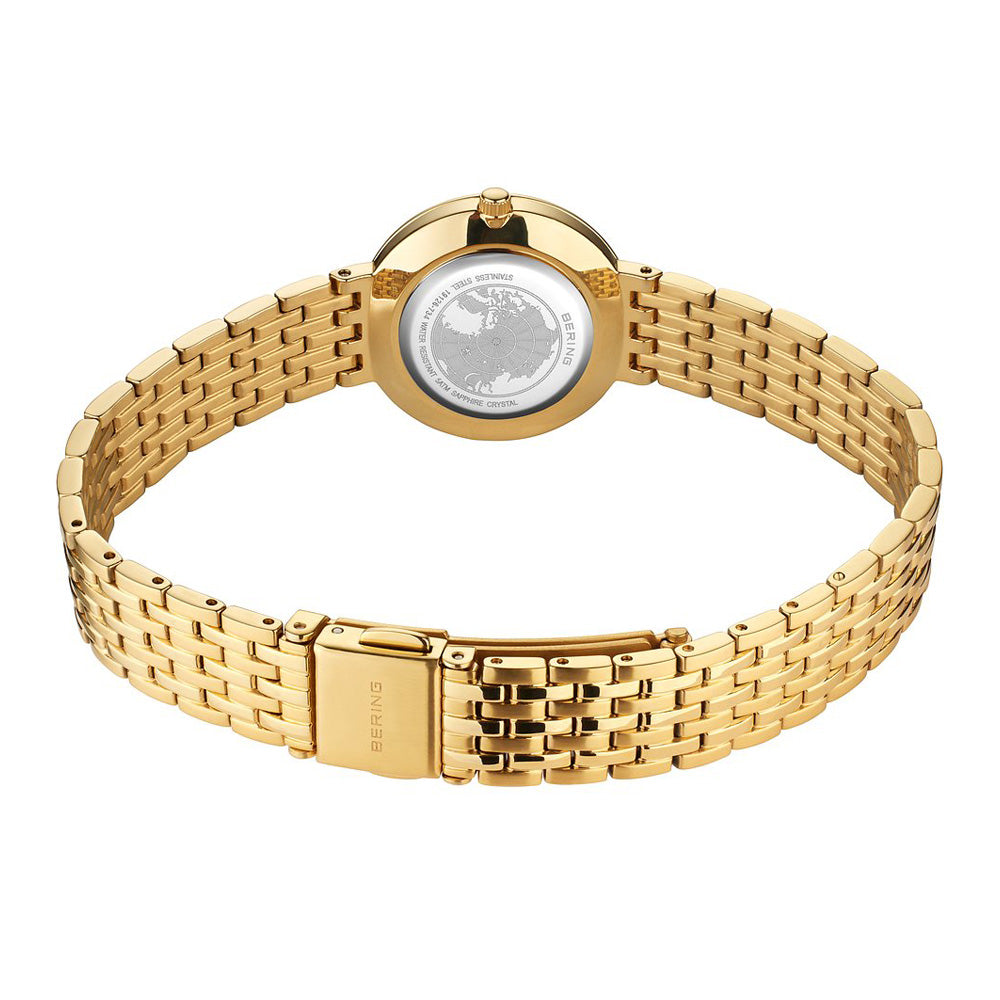 Bering Classic 26mm Polished Gold Strap Watch