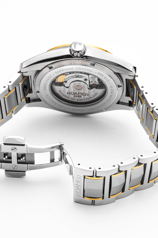 Roamer Searock 42mm Blue Dial Two Tone Stainless Steel Strap Watch