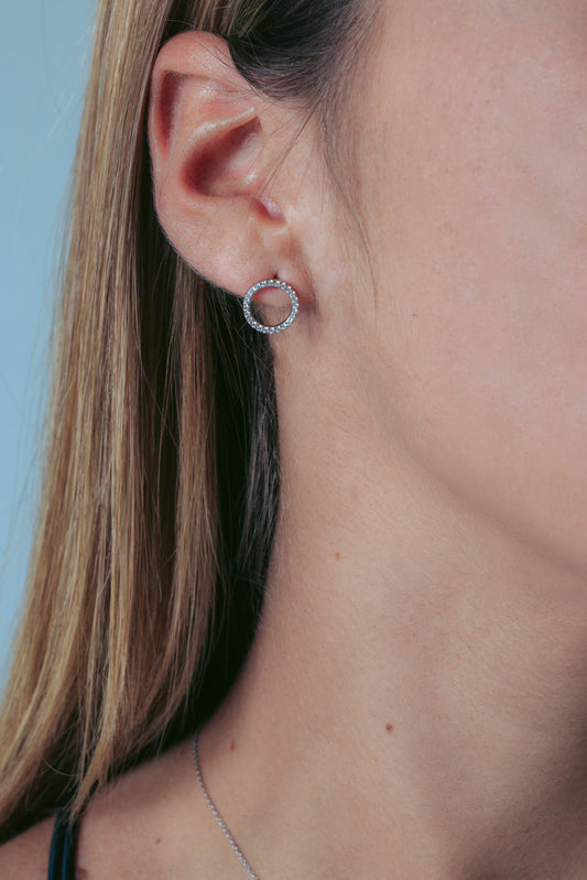 GEORGINI 02.ARA RHODIUM EARRING