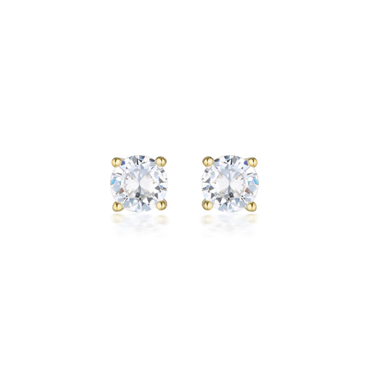 GEORGINI GOLD MOISSANITE STUDS 1TCW IN 9CT YELLOW GOLD