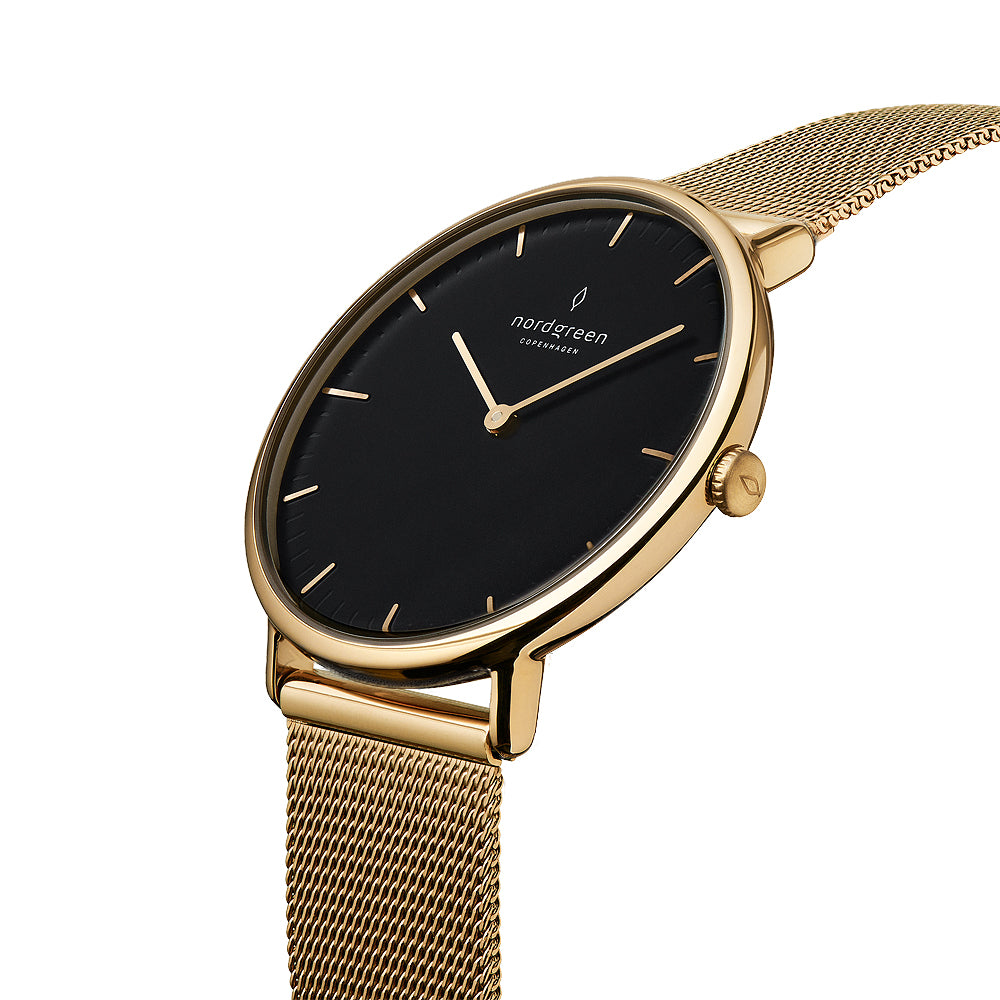 Nordgreen Native 32mm Gold Milanese Mesh Watch