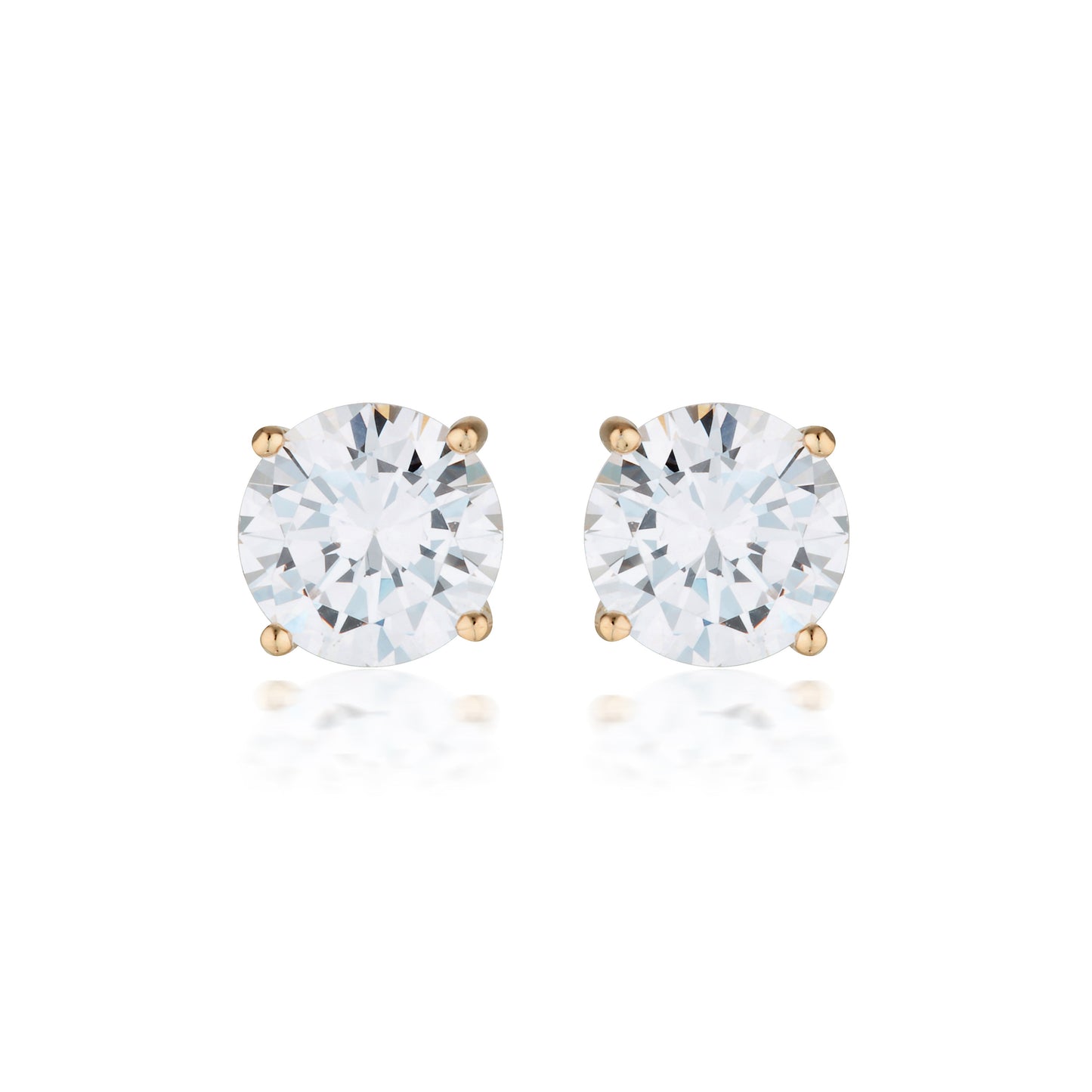 GEORGINI GOLD MOISSANITE STUDS 3TCW IN 9CT ROSE GOLD