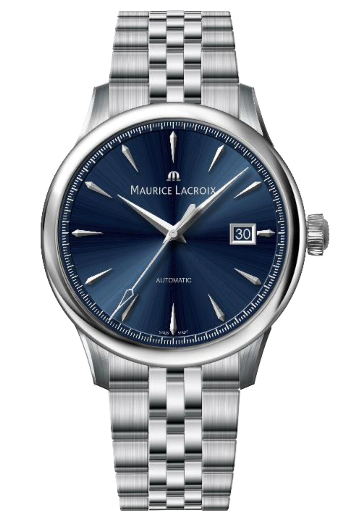 Maurice Lacroix 1975 Collection 39mm Blue Dial Easy Change Stainless Steel Strap Watch