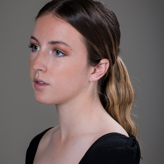 SUMMER SORBET VANILLA VINE EARRINGS LARGE ROSE GOLD