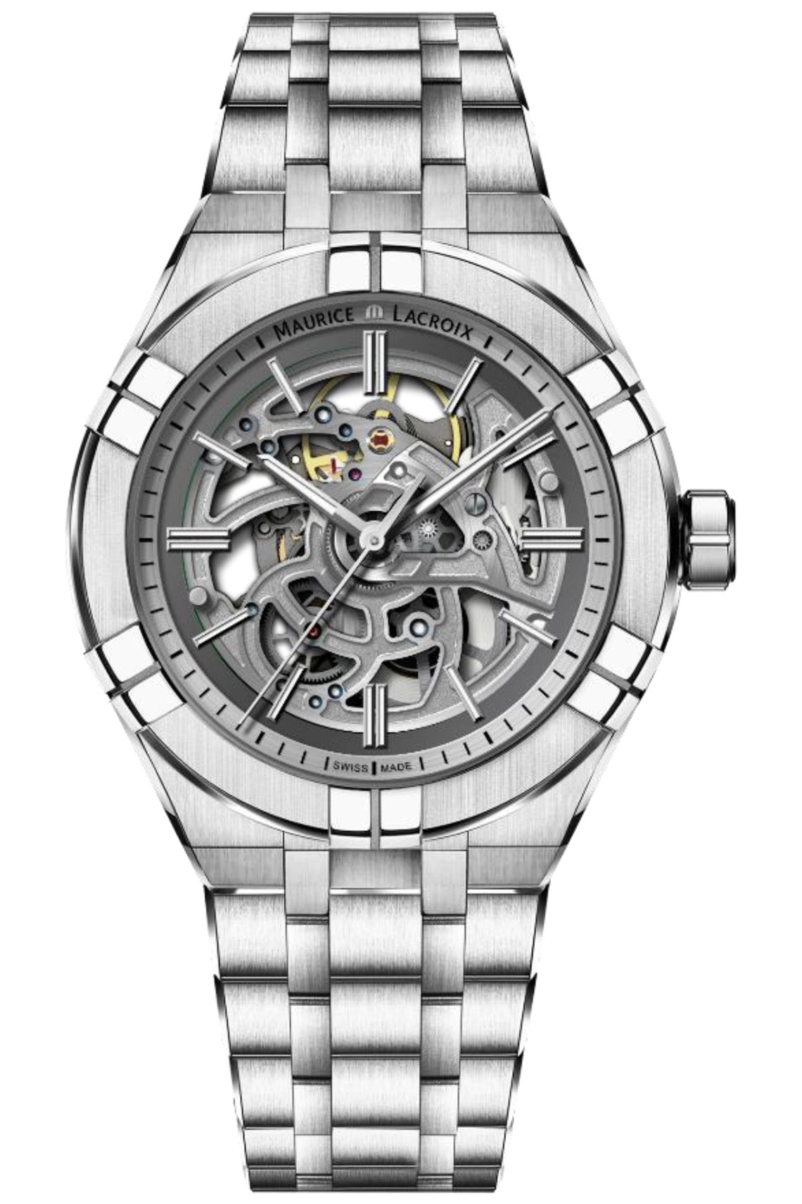 Maurice Lacroix Aikon Skeleton 42mm Grey Dial Stainless Steel Strap Watch