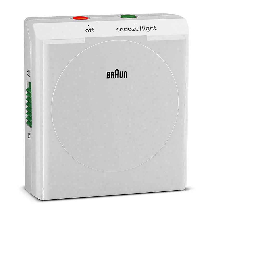 Braun White Classic Travel Analogue Alarm Clock