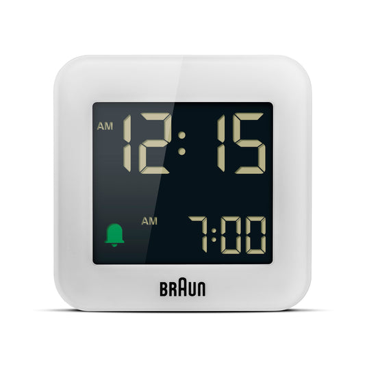 Braun Digital Travel Alarm Clock White