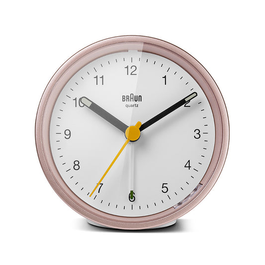 Braun Classic Analogue Alarm Clock Pink