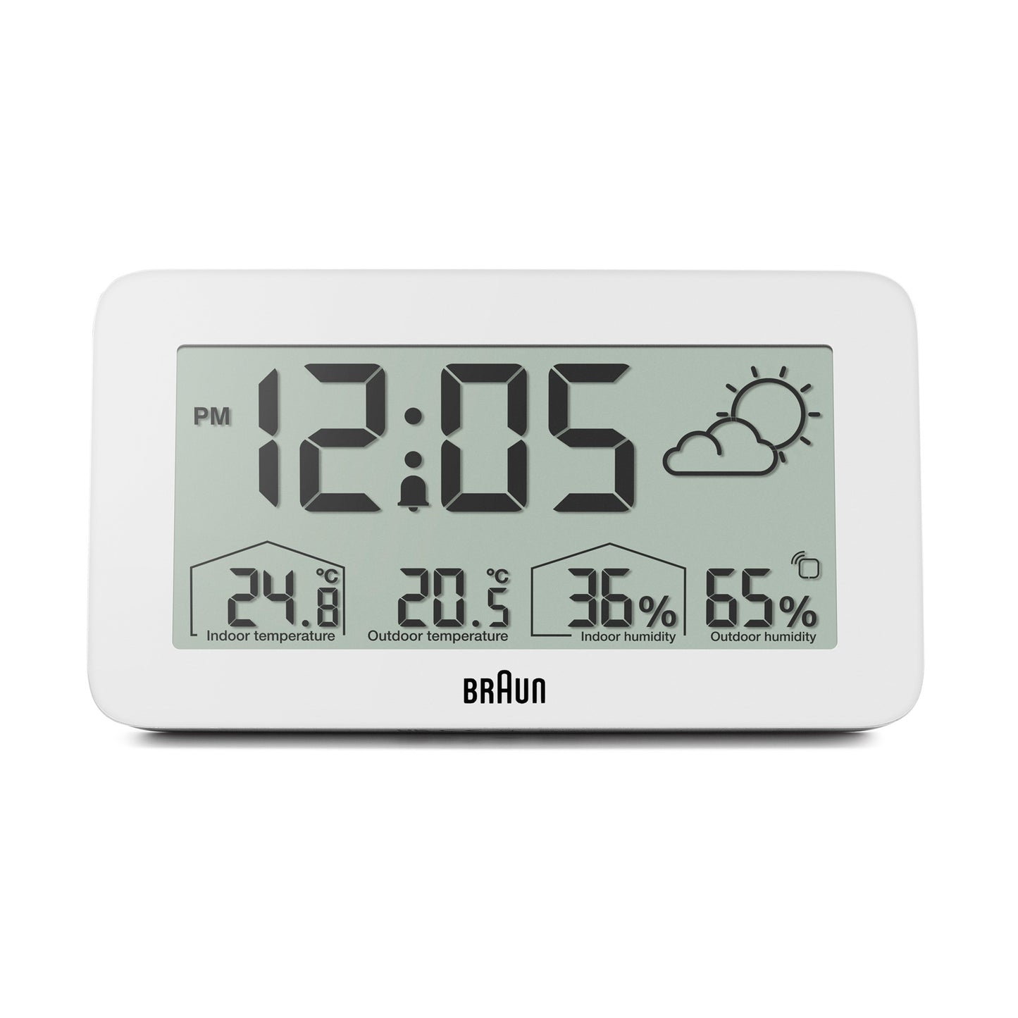 Braun Digital Weather Station Clock White