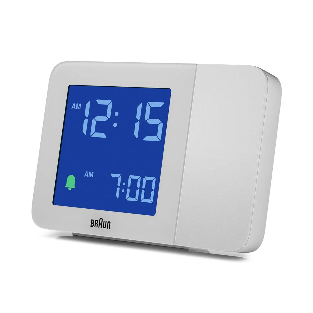 Braun White Digital Projection Alarm Clock