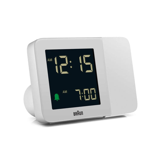 Braun White Digital Projection Alarm Clock