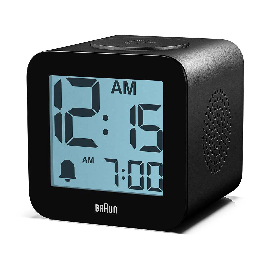 Braun Black Time Speaking Digital Alarm Clock