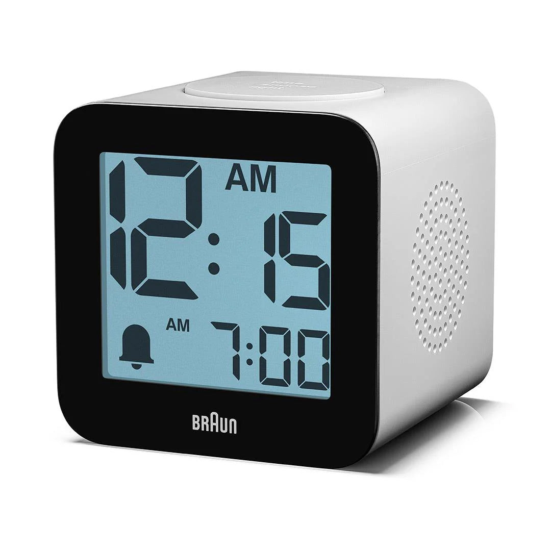 Braun White Time Speaking Digital Alarm Clock