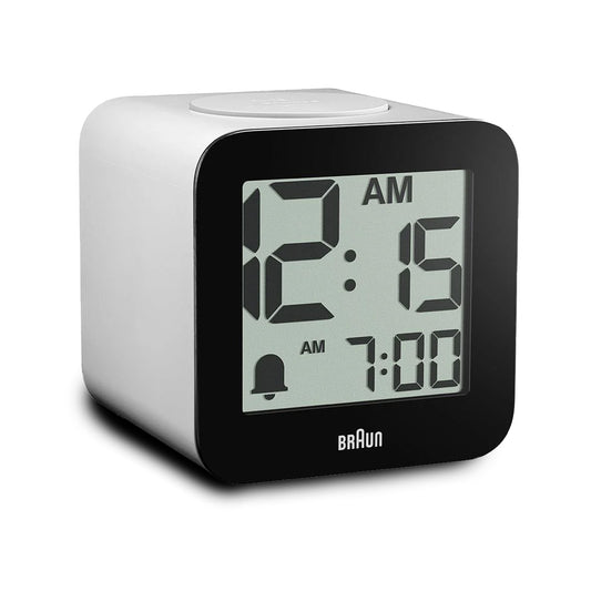 Braun White Time Speaking Digital Alarm Clock