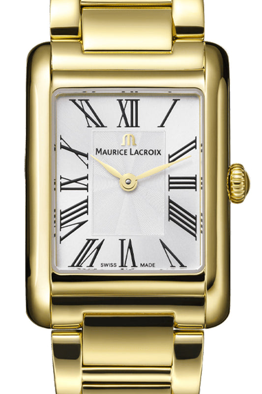 Maurice Lacroix Fiaba Square 24mm Gold Stainless Steel Strap Watch