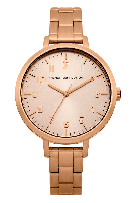 French Connection Rosebery 36mm Rose Gold Dial and Strap Watch