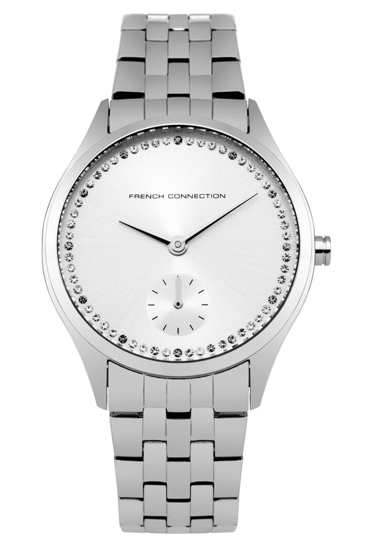 French Connection Louisa 35mm Silver Dial Stainless Steel Strap Watch