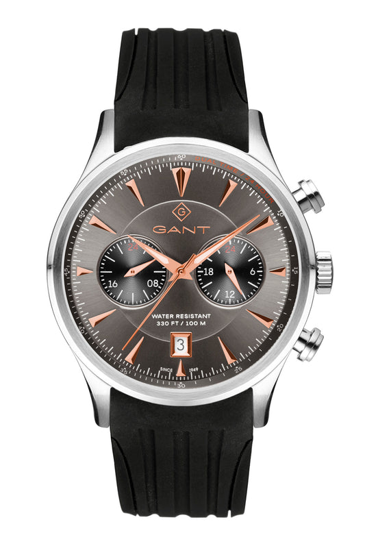Gant Spencer 43mm Grey Dial and Black Rubber Strap Watch
