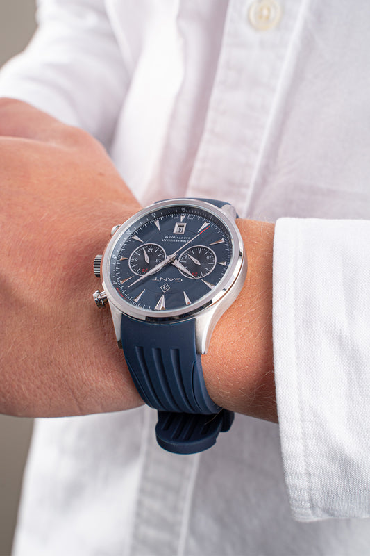 Gant Spencer 43mm Blue Dial Blue Rubber Strap Watch