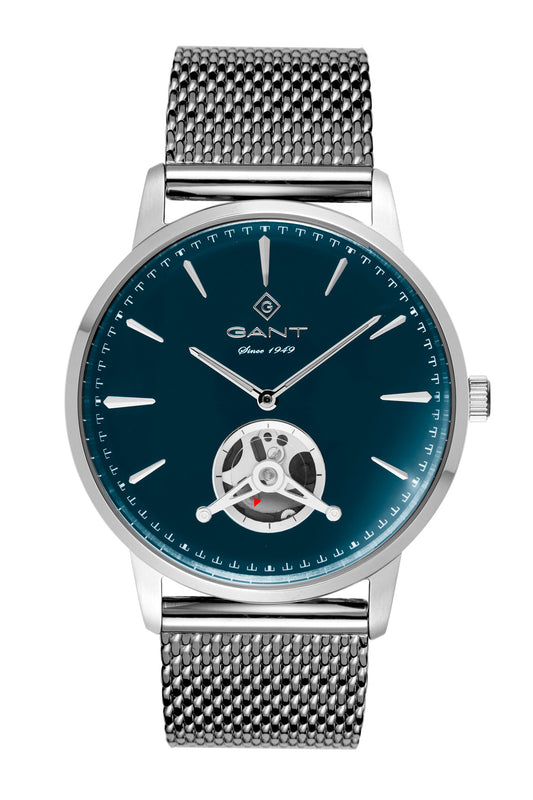 Gant Hempstead 43mm Blue Dial Silver Mesh Strap Watch