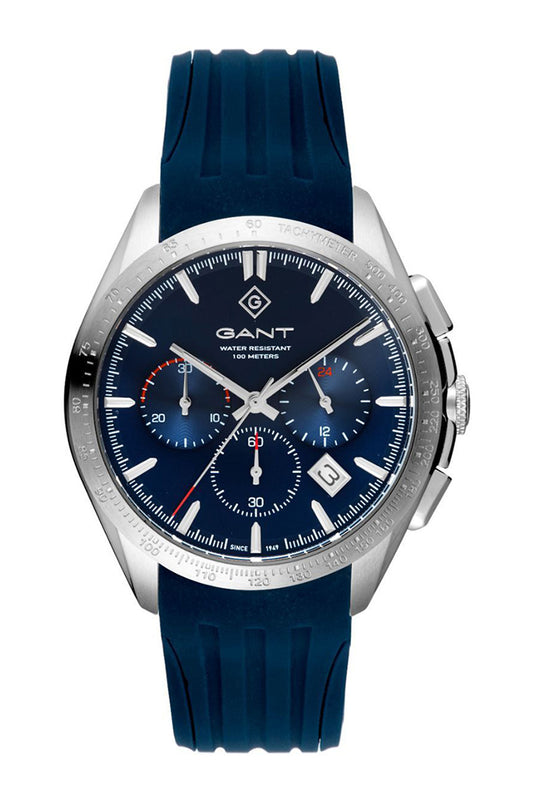 Gant Mammondsport 44mm Blue Dial Blue Rubber Strap Watch