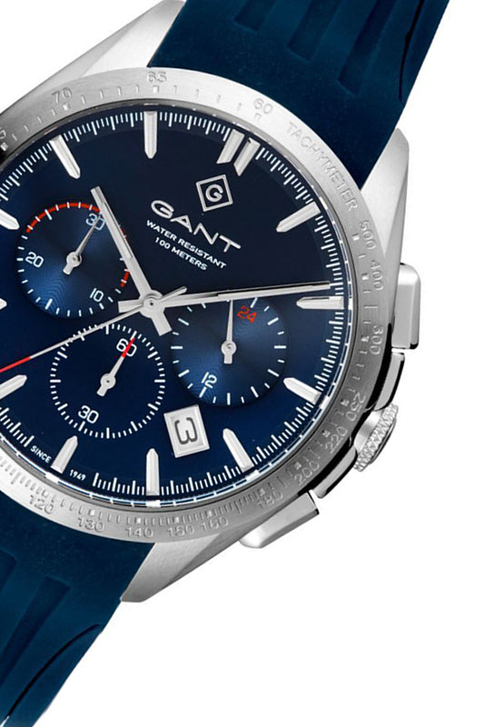 Gant Mammondsport 44mm Blue Dial Blue Rubber Strap Watch