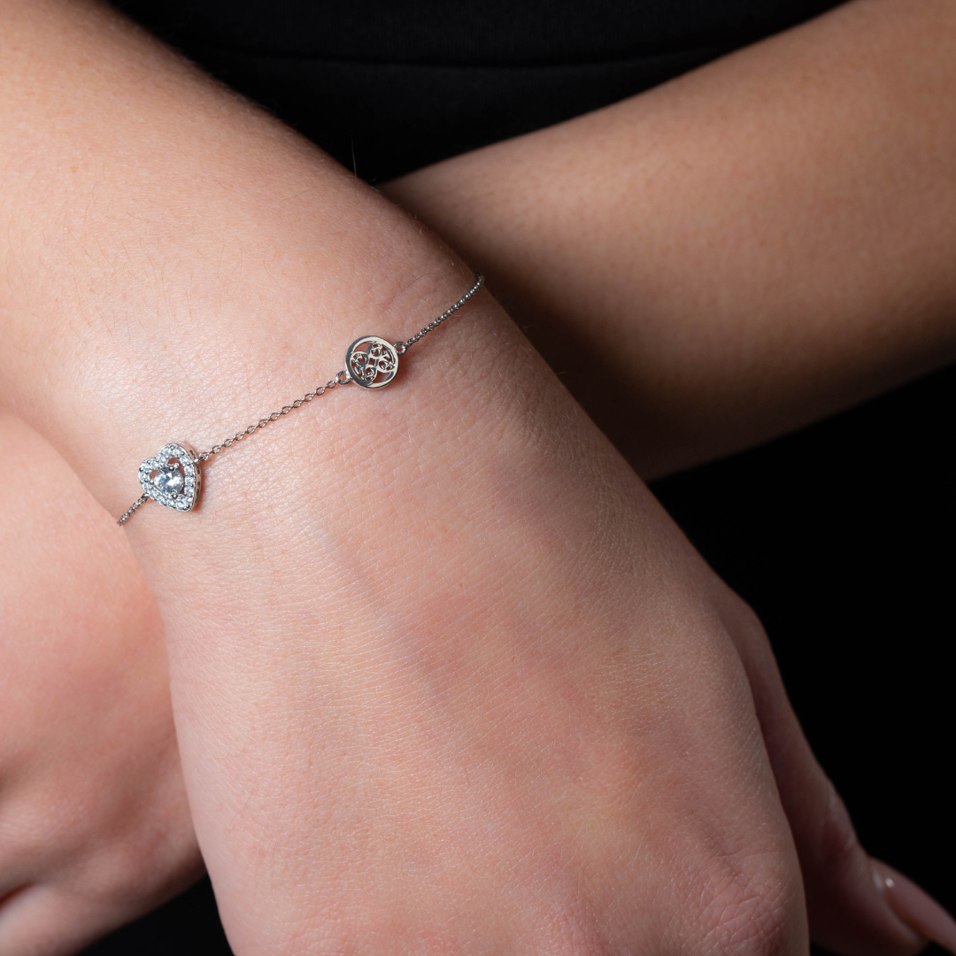 SIGNATURE SEALED WITH A KISS BRACELET SILVER