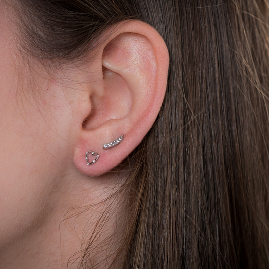 SUMMER SORBET CANDY CUPID EARRINGS PINK SILVER