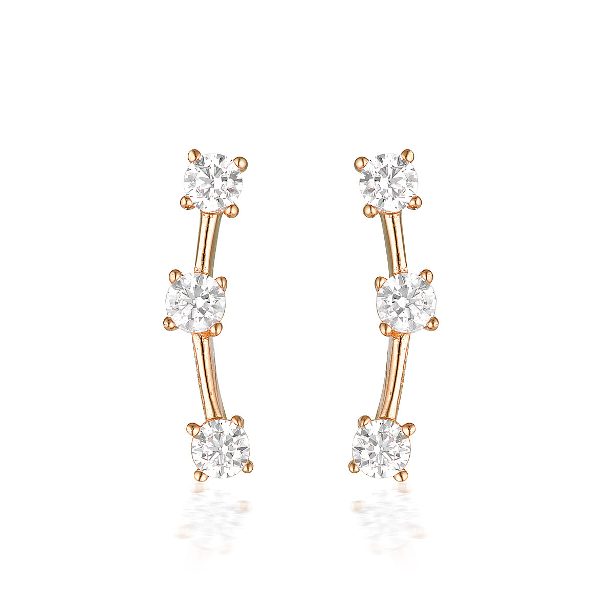 NOEL NIGHTS TINSEL EARRINGS ROSE GOLD