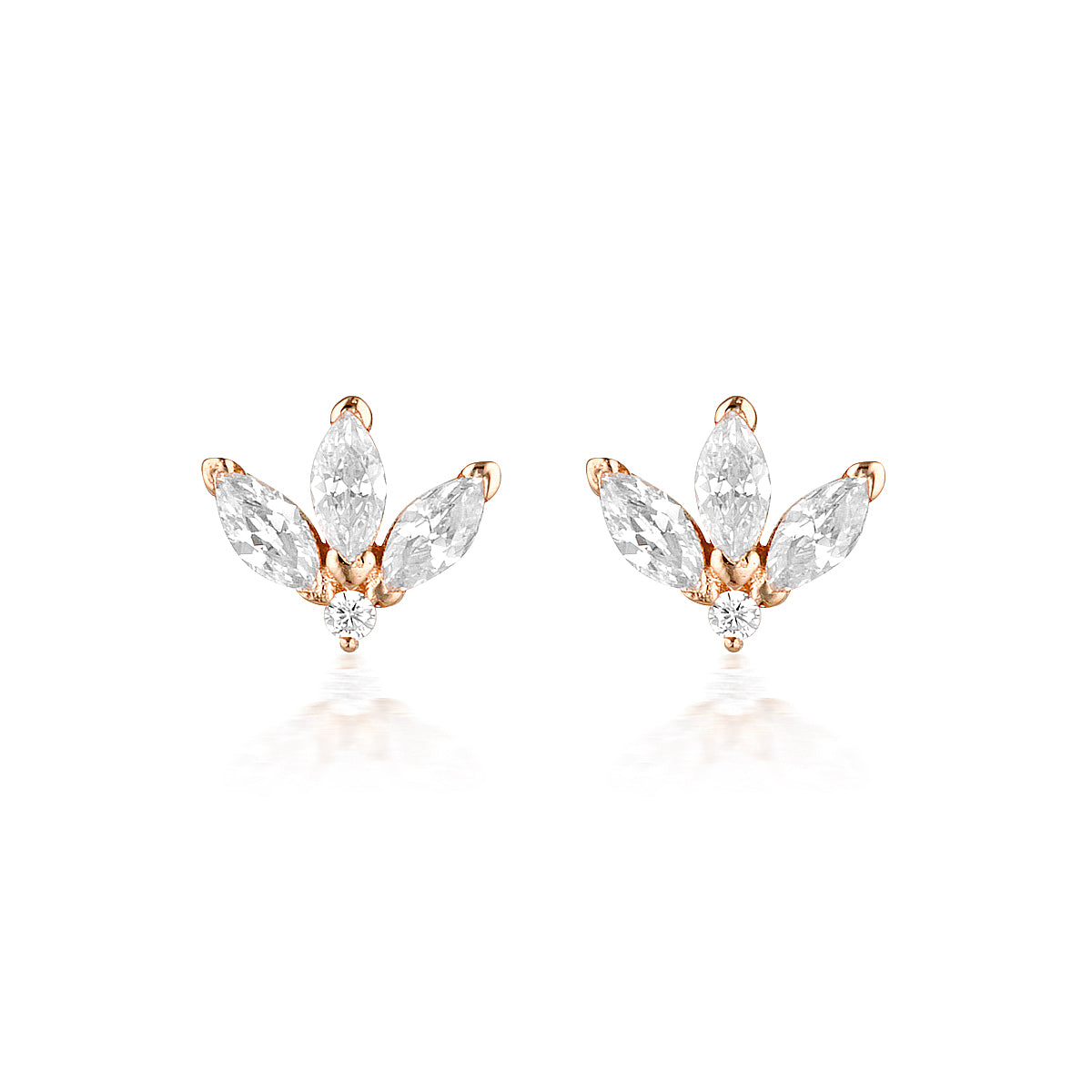 Georgini Noel Nights Misstletoe Earrings Rose Gold