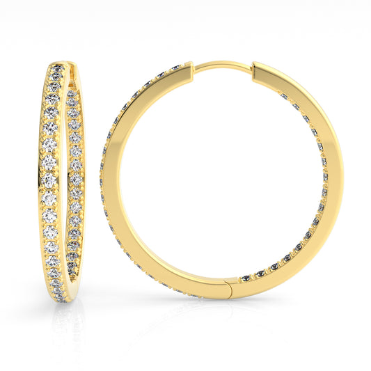 GEORGINI ELEGANT ESSENTIALS 25MM HOOP GOLD
