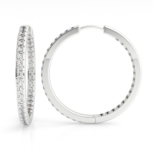 GEORGINI ELEGANT ESSENTIALS 25MM HOOP SILVER