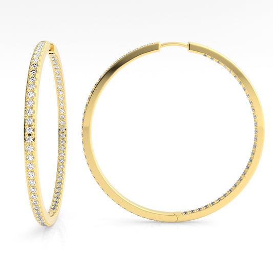 GEORGINI ELEGANT ESSENTIALS 40MM HOOP GOLD