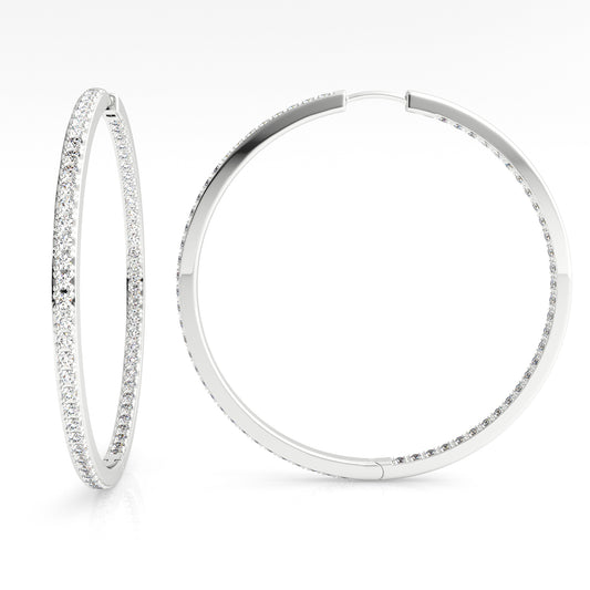 GEORGINI ELEGANT ESSENTIALS 40MM HOOP SILVER