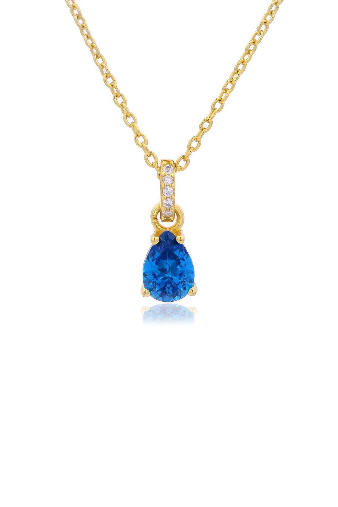 GEORGINI WISTERIA PENDANT BLUE TOPAZ CZ GOLD