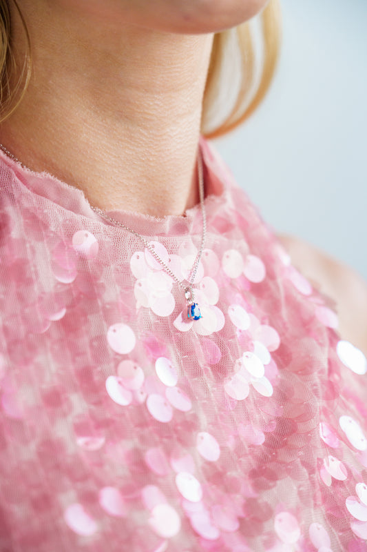 GEORGINI WISTERIA PENDANT BLUE TOPAZ CZ SILVER