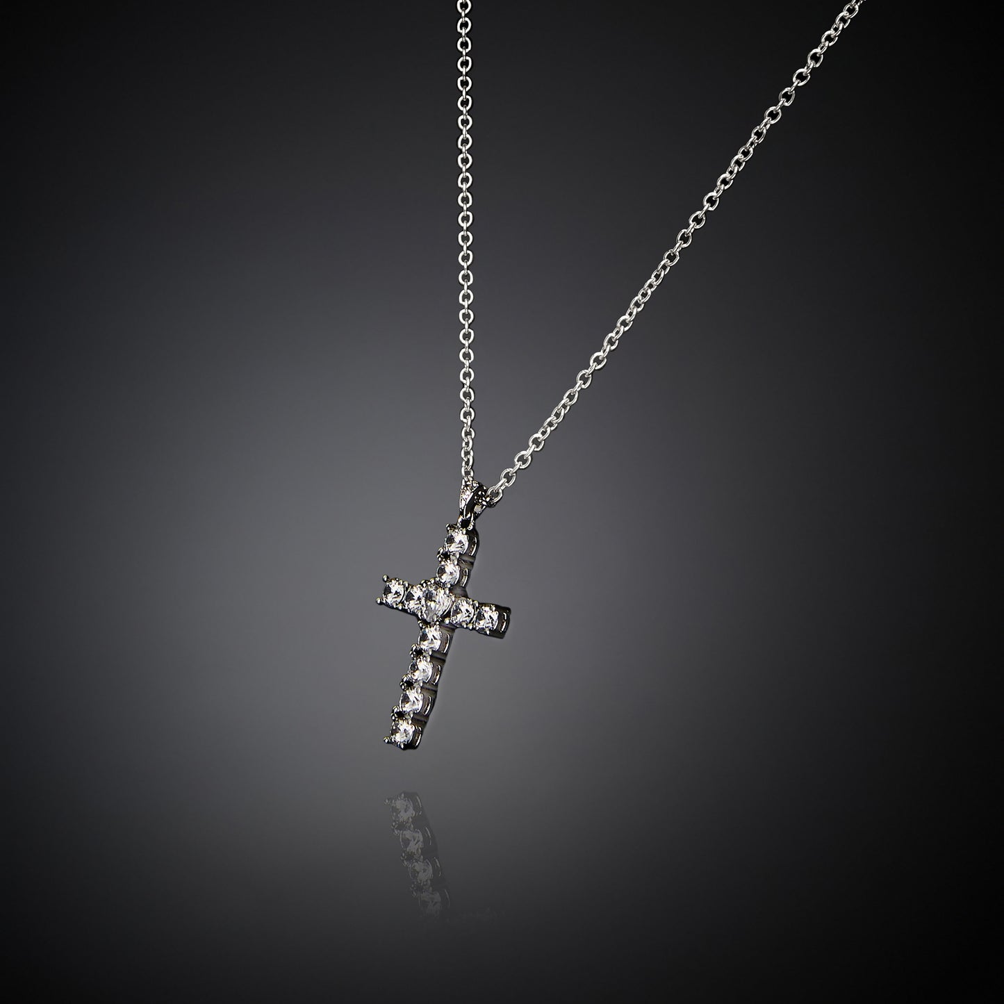 Chiara Ferragni Croci White Zirconia Bold Cross Pendant Necklace