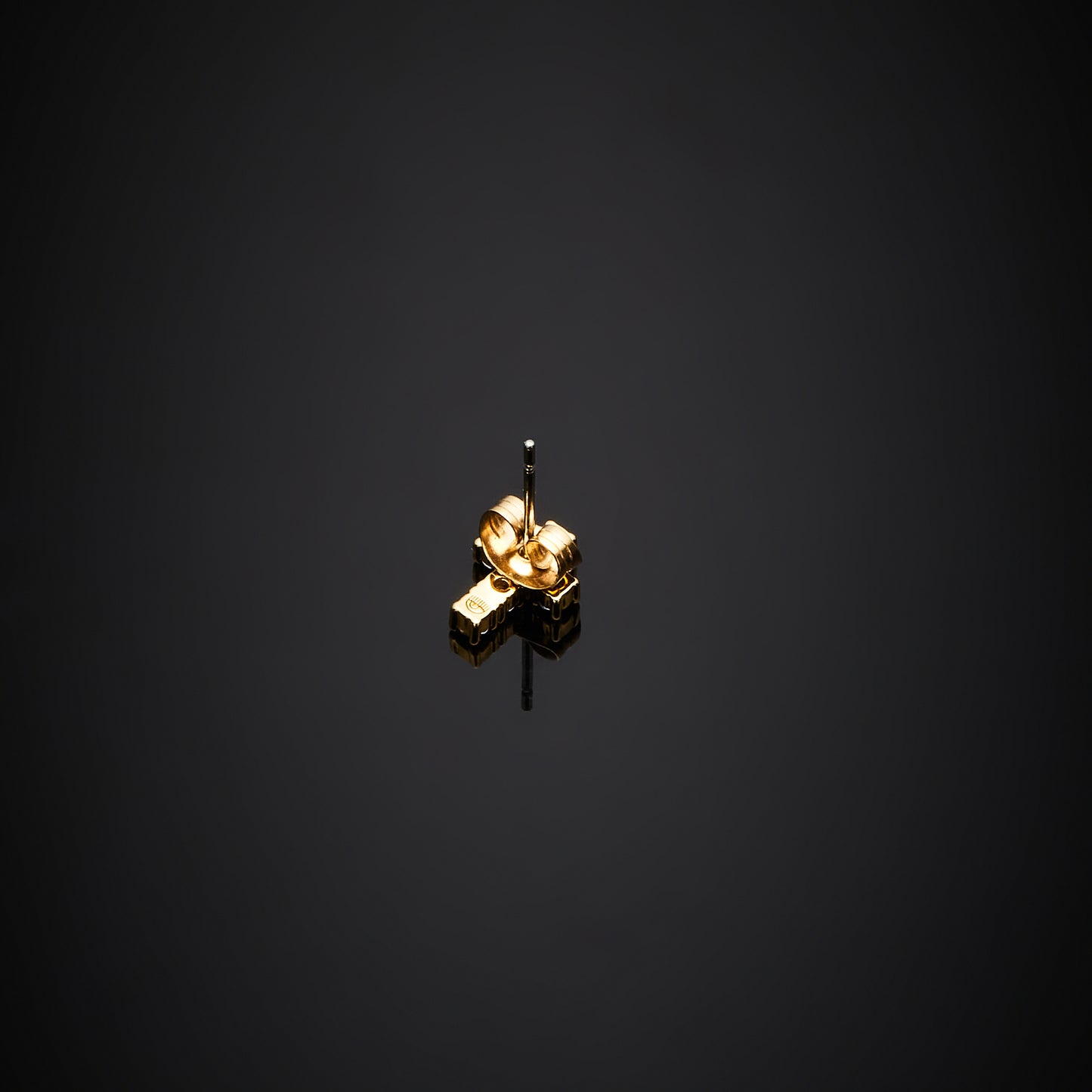 Chiara Ferragni Croci White Zirconia Bold Cross Stud in Gold Earrings