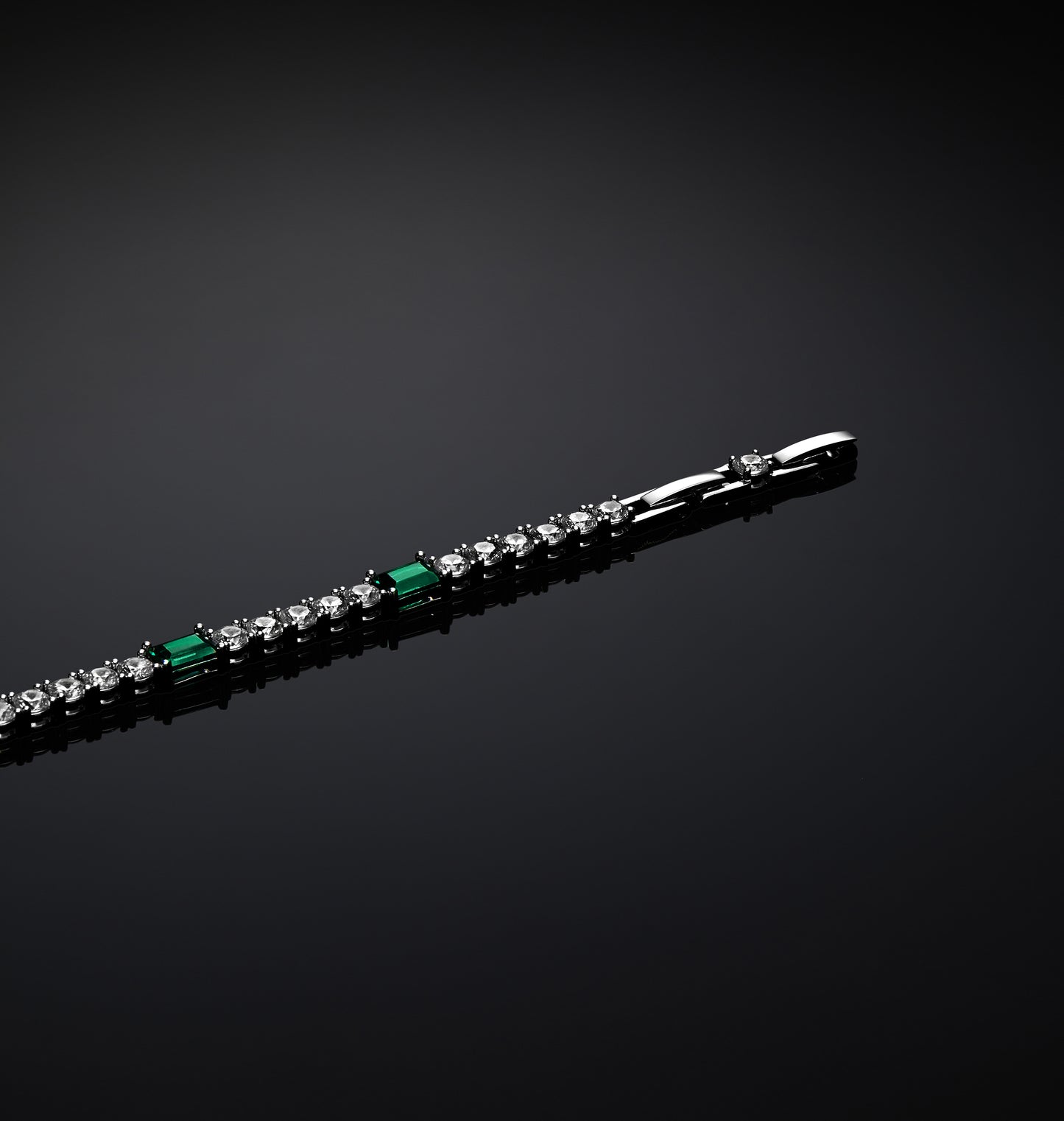 Chiara Ferragni Emerald Silver and Green Zirconia Bracelet
