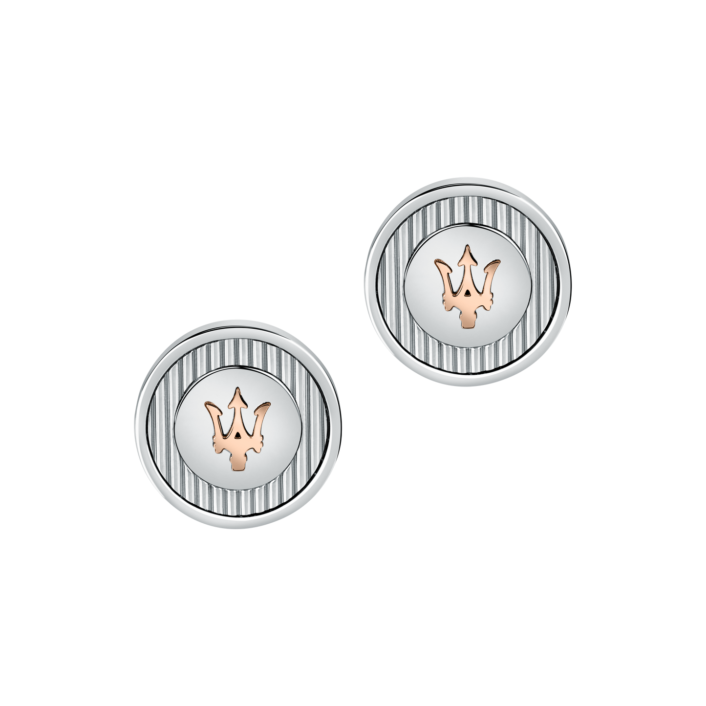 Maserati Silver and Rose Gold Cufflinks