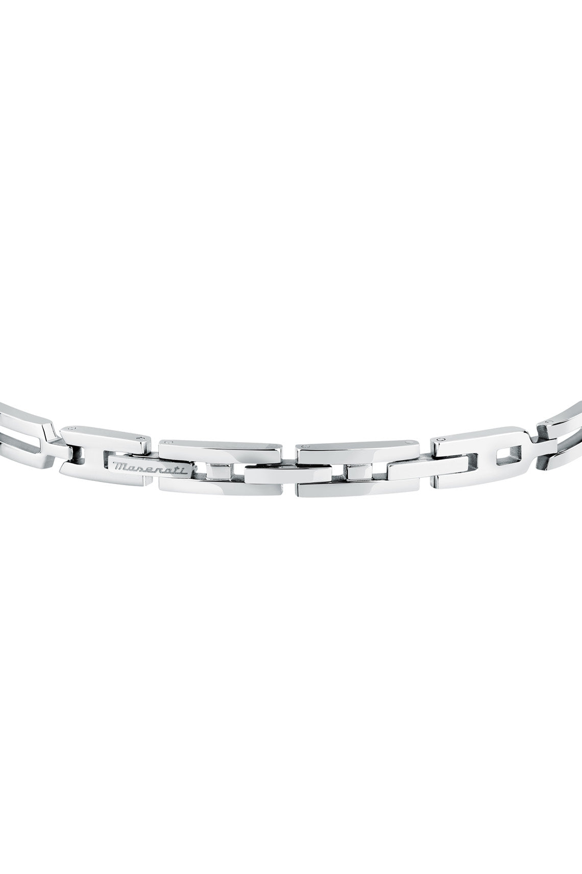 Maserati Men's Iconic Stainless Steel Blue Logo Bracelet