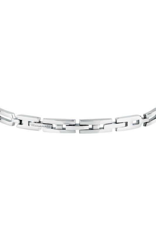 Maserati Men's Iconic Stainless Steel Gold Logo Bracelet