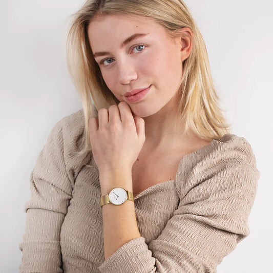 Nordgreen Native 36mm Gold Mesh Strap Watch