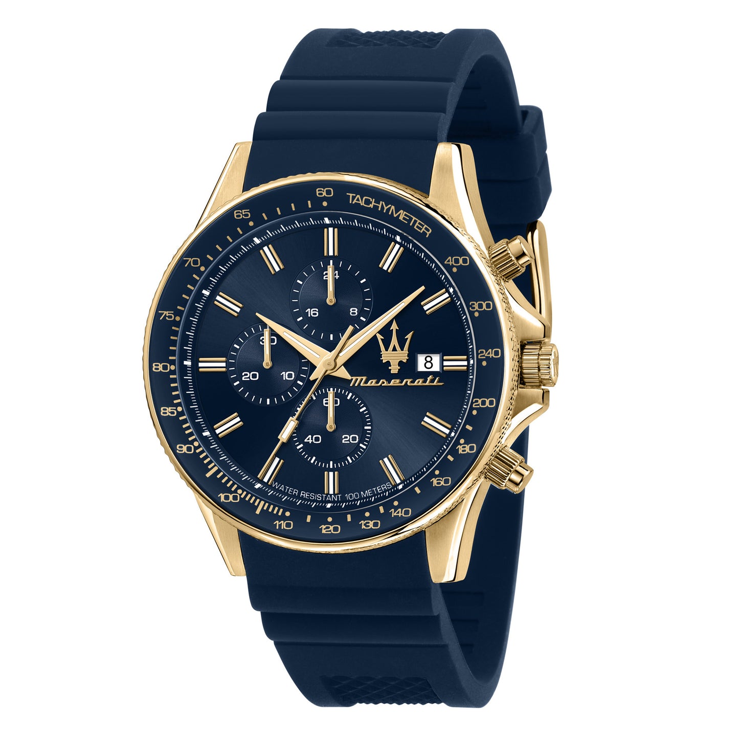 Maserati Sfida 44mm Blue Gold Chronograph Watch