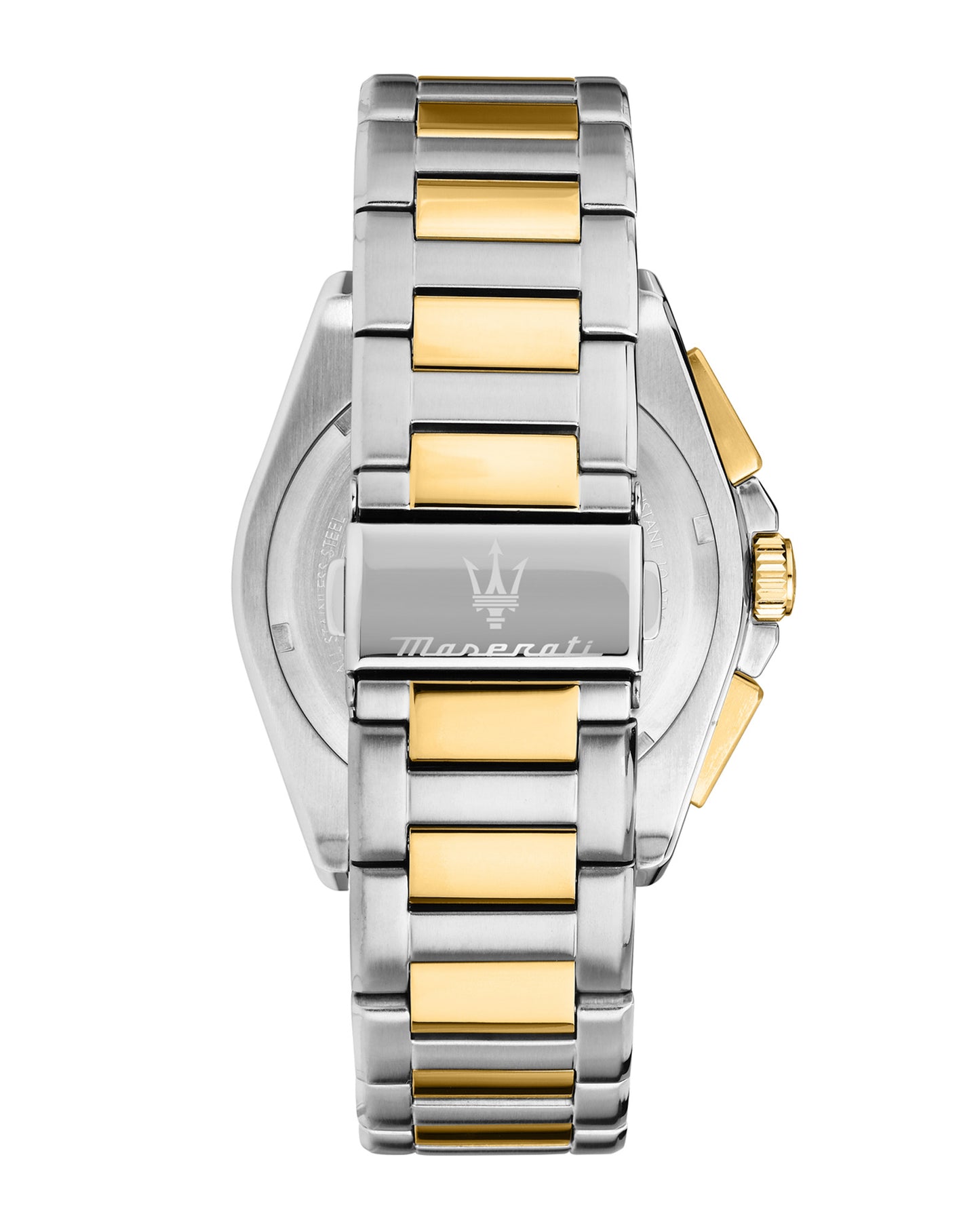 Maserati Velocita 43mm Chrono Black Dial Two Tone Stainless Steel Strap Watch