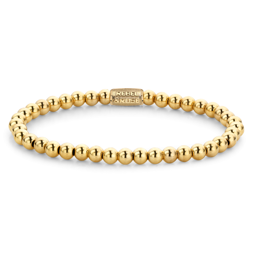 Rebel and Rose Yellow Gold Only 4mm Bracelet